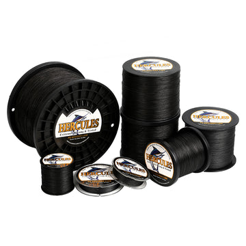 2000M 2187Yds Black 10lb-200lb HERCULES PE Braided Fishing Line 8 Strands
